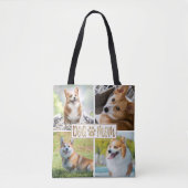 DOG MOM 4 Afdrukhart foto-inkuillak Tote Bag (Voorkant)