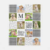 DOG MOM - Aangepaste fotocollage unieke quilt Fleece Deken (Voorkant)