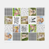 DOG MOM - Aangepaste fotocollage unieke quilt Fleece Deken (Voorkant (Horizontaal))