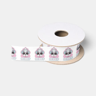Dog Mom AF - Funny Dog Mom Design Satijnen Lint