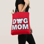 DOG MOM Canvas tas (rood) (Dichtbij)