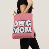 DOG MOM Canvas tas (roze) (Dichtbij)