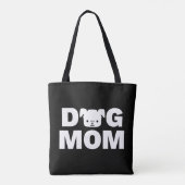 DOG MOM-Canvas tas (zwart) (Achterkant)