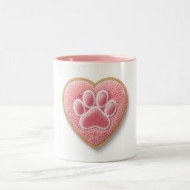 Dog Mom Ceramic Coffee Mug | Heart Paw Print Tweekleurige Koffiemok