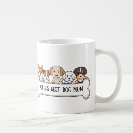 Dog Mom Coffee Mok, DogMom koffiebeker, geschenken Koffiemok (Rechts)