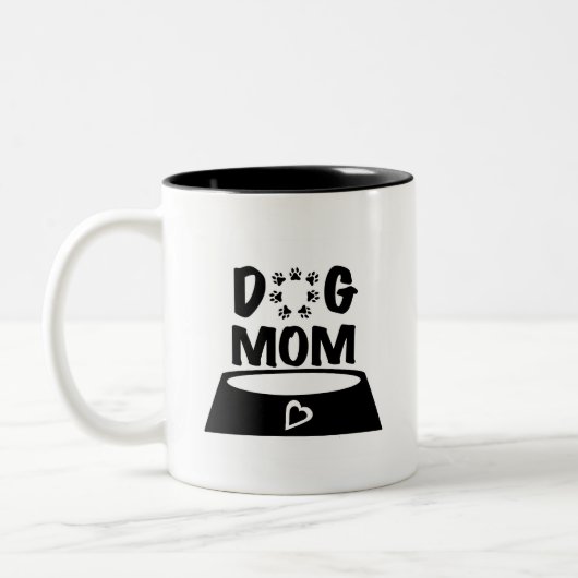 Dog Mom Coffee Mug Tweekleurige Koffiemok (Links)
