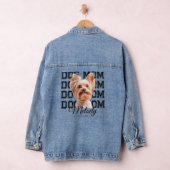 Dog Mom Custom Dog Photo Denim Jacket (Hangar)