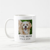 Dog Mom Custom Dog Photo Koffiemok (Links)