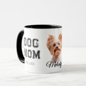 Dog Mom Custom Dog Photo Mok (Voorkant links)