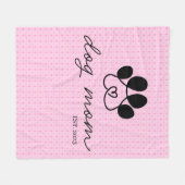  dog mom customizable baby pink fleece deken (Voorkant (Horizontaal))