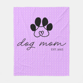  dog mom customizable lilac fleece deken