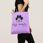  dog mom customizable lilac tote bag (Dichtbij)