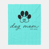 dog mom customizable mint green fleece deken (Voorkant)