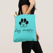 dog mom customizable mint green tote bag (Dichtbij)