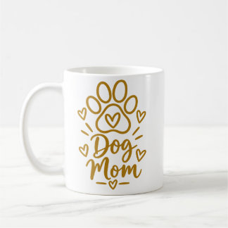 Dog Mom Cute Paw Print Dog Lover Gift Koffiemok