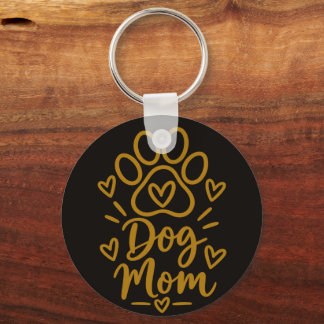 Dog Mom Cute Paw Print Dog Lover Gift Sleutelhanger