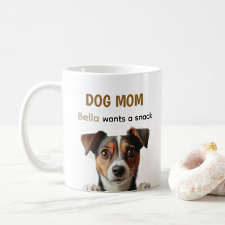Dog Mom Cute Puppy Coffee Quote Design Koffiemok
