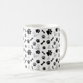 Dog Mom / Dad Koffie Mok Gift Zwart-wit (Voorkant rechts)