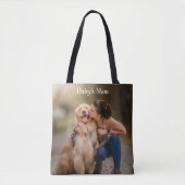 Dog Mom Dubbelzijdige Custom Photo Tote Bag (Voorkant)
