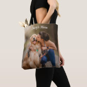 Dog Mom Dubbelzijdige Custom Photo Tote Bag (Dichtbij)