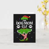 Dog Mom Elf Christmas Family Girls Women Elf Squad Kaart (Gele Bloem)