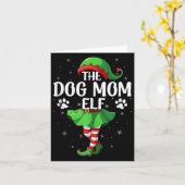 Dog Mom Elf Christmas Girls Women Elf Squad Xmas F Kaart (Gele Bloem)