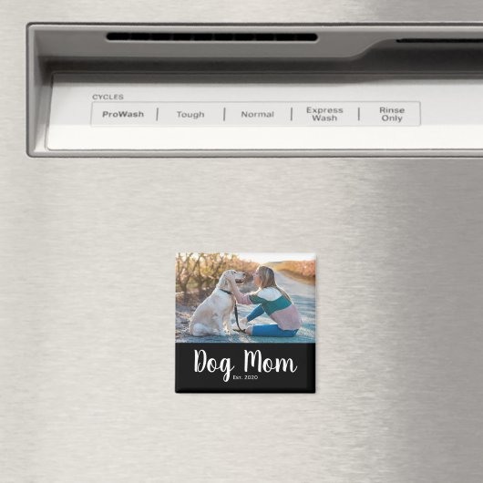 Dog Mom Established Photo Gift Magnet (Insitu (Vaatwasser))
