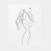 Dog Mom Fleece Blanket Minimalist Pet Lover Deken (Voorkant)