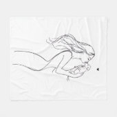 Dog Mom Fleece Blanket Minimalist Pet Lover Deken (Voorkant (Horizontaal))
