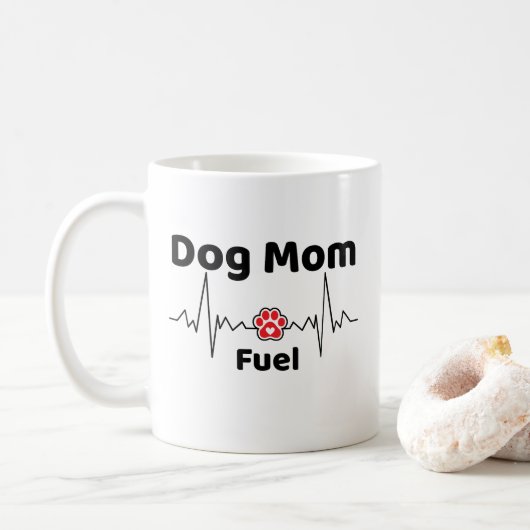 Dog Mom Fuel Mug Koffiemok (Met donut)