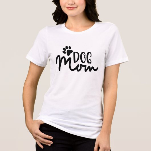 Dog Mom-Funny Tri-Blend Shirt (Voorkant)