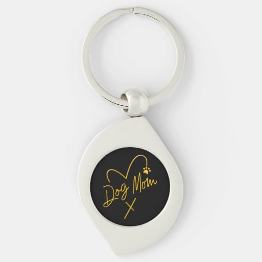 DOG MOM, GOLDEN HEART SLEUTELHANGER (Voorkant)
