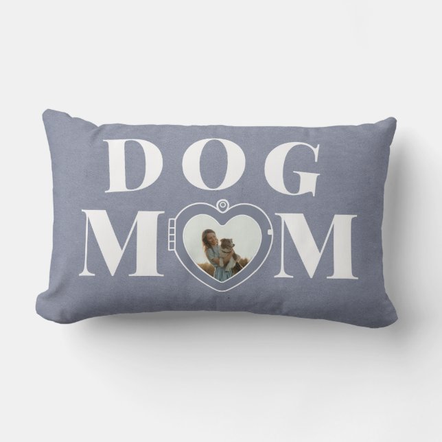Dog Mom Heart Locket Gepersonaliseerd Sierkussen Kussen (Voorkant)