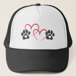 Dog Mom Heart Paws Art | Rescue Dogs Lover Mama Trucker Pet