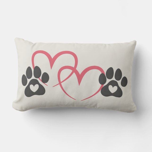 Dog Mom Heart Paws Art | Rescue Mama Dogs Lover Kussen (Voorkant)
