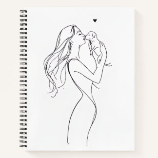 Dog Mom Journal Notebook Minimalist Pet Lover Notitieboek