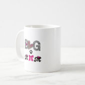 Dog Mom Leopard Heart Mug -Mom Lover Gift Koffiemok (Voorkant links)