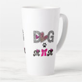 Dog Mom Leopard Heart Mug -Mom Lover Gift  Latte Mok (Rechterhoek)