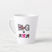 Dog Mom Leopard Heart Mug -Mom Lover Gift  Latte Mok (Linkerhoek)