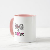 Dog Mom Leopard Heart Mug -Mom Lover Gift  Mok (Voorkant links)