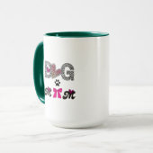 Dog Mom Leopard Heart Mug -Mom Lover Gift  Mok (Voorkant links)