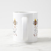 Dog Mom Leopard Print Paw Design/Leopard Dog Mom Grote Koffiekop (Achterkant)