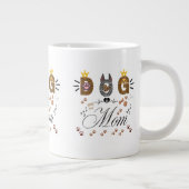 Dog Mom Leopard Print Paw Design/Leopard Dog Mom Grote Koffiekop (Rechts)