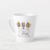 Dog Mom Leopard Print Paw Design/Leopard Dog Mom Latte Mok (Linkerhoek)