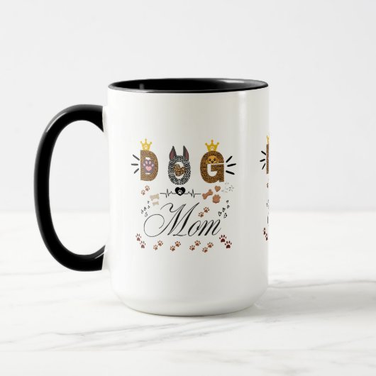 Dog Mom Leopard Print Paw Design/Leopard Dog Mom Mok (Links)