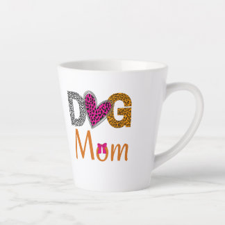 Dog Mom Leopard Print/Trending Dog  Lover Gift Latte Mok