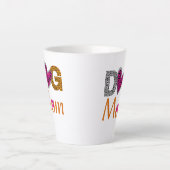 Dog Mom Leopard Print/Trending Dog Lover Gift Latte Mok (Voorkant)