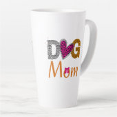 Dog Mom Leopard Print/Trending Dog  Lover Gift Latte Mok (Rechterhoek)