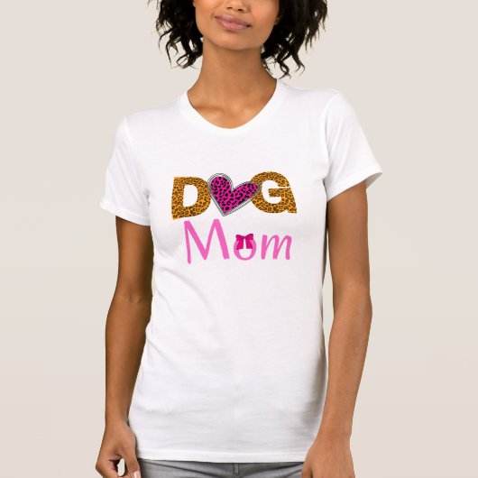 Dog Mom Leopard Print/Trending Dog Lover T-shirt (Voorkant)