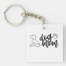 Dog Mom Line Art Design | minimalistisch Hondenlie